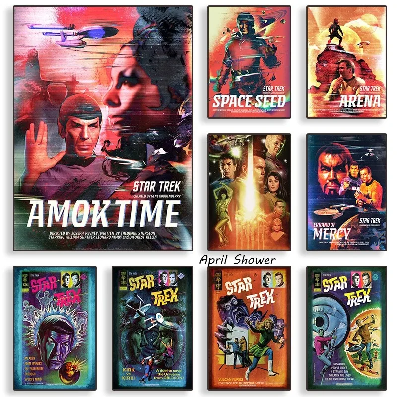 Classic Sci-Fic Movie Fancy Designs Star Trek Retro plagát maľba a tlač na stenu