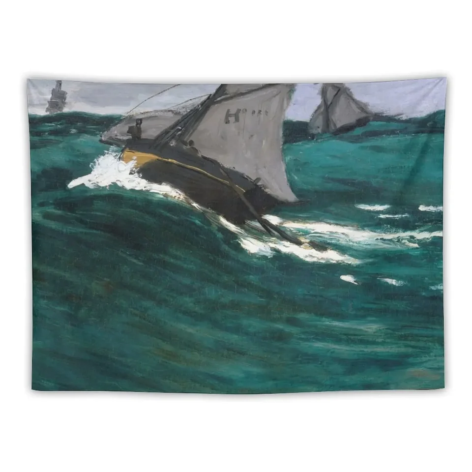 Claude Monet - LA VAGUE VERTE (Nová farebná úpravy) Tapitálový koberec na stene nástenná umelecká dekorácia Domáca dekorácia pre spálne gobelíny
