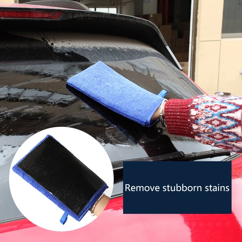 Clay Mitt, Autocare Fine Grade Clay Bar Ru rukavica povrchová prípravná rukavica Finish Clay Bar Mitt Wash Mitt Clay Eraser Mitt H9EE
