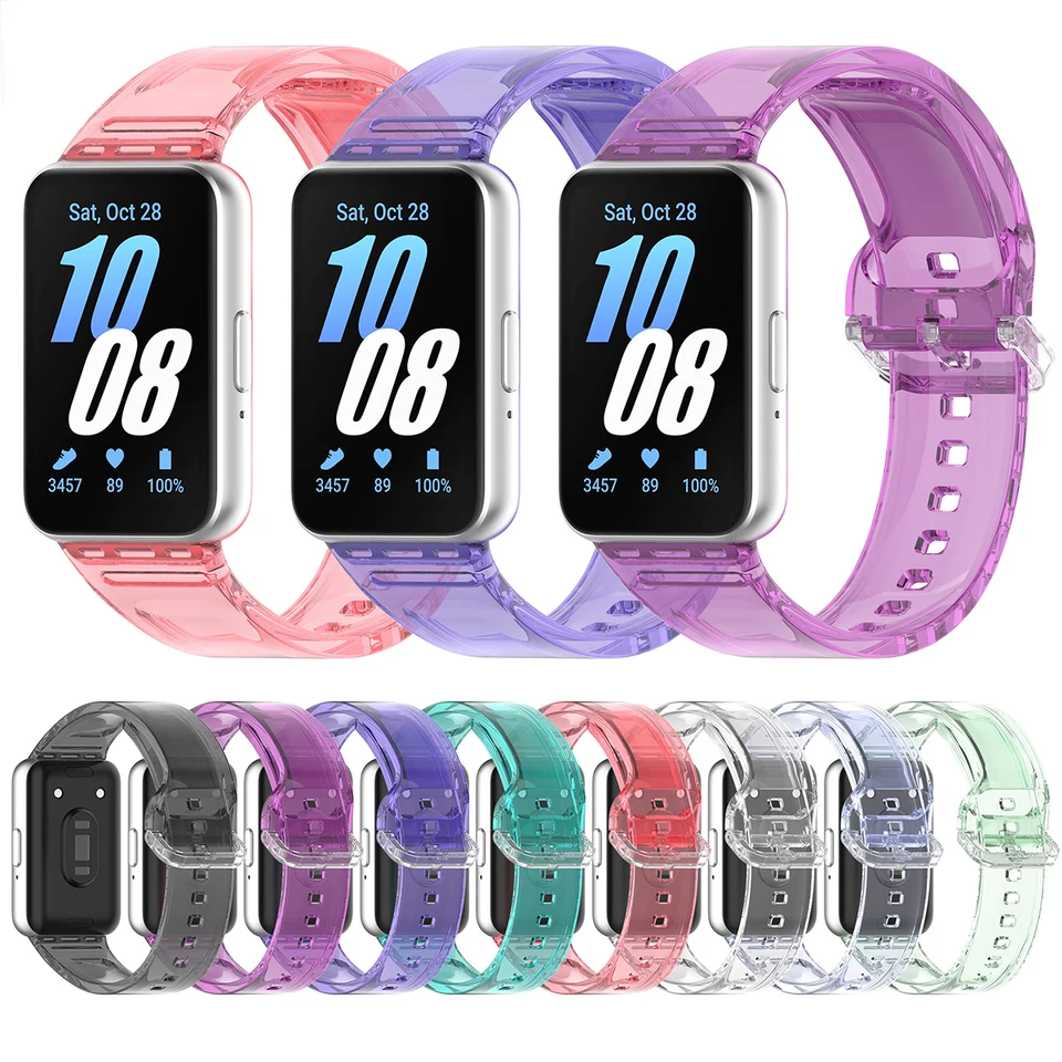Clear Band pre Samsung Galaxy Fit 3 fotochromatické športové remienky Smartwatch Strap Reapitable pre Galaxy Fit 3 TPU náhradný pás