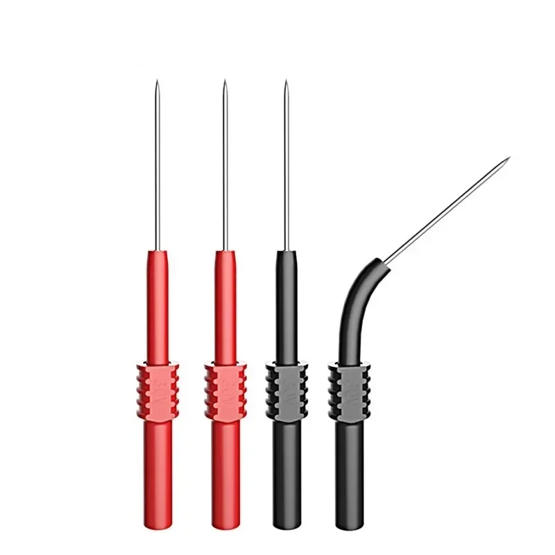 CLEQEE P5009 10ks mäkký PVC Izolácia Piercing Needle nedeštruktívne multimetrové testovacie sondy červené/čierne