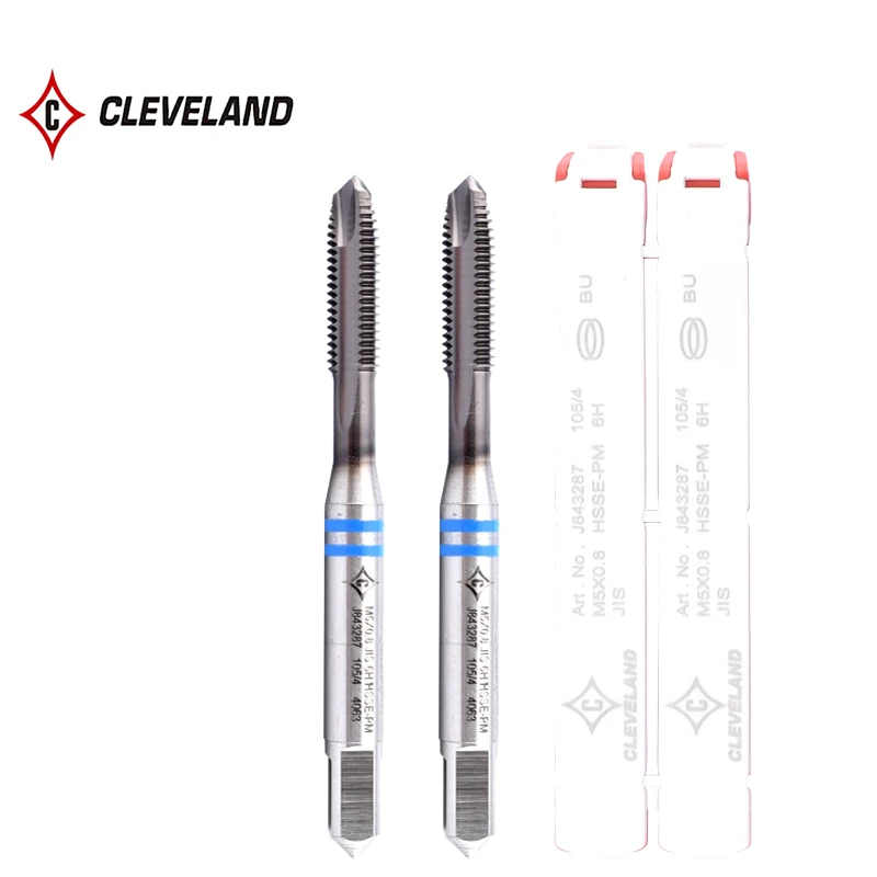 Cleveland HSS-PM so špirálou JP špirálou špirálou M4 M4 M6 M8 M10 M12 M14 M16 TAPS MESTA TAPS pre nehrdzavejúcu oceľ