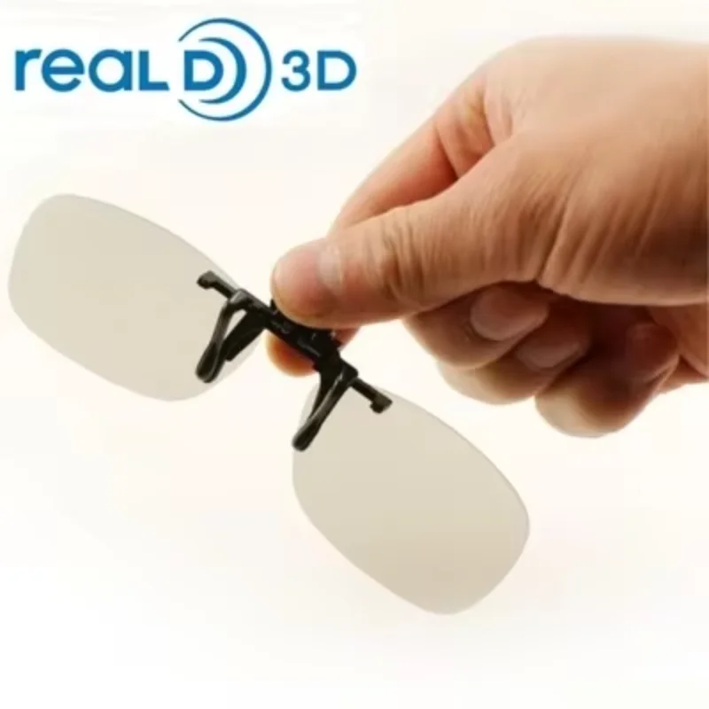 Clip-on Pasívne 3D okuliare kruhové polarizované šošovky pre polarizované televízor Real D 3D kino pre filmy divadelné kino Pasívne 3D TV TV TV