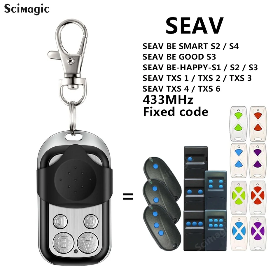 Clone Sev Garáž diaľkové ovládanie SEAV Be Smart S2/S4 Be Good S3 Be-Hapy-S1/S2/S3 TXS-1/2/3/4/6 433 MHz Príkaz Fixného kódu