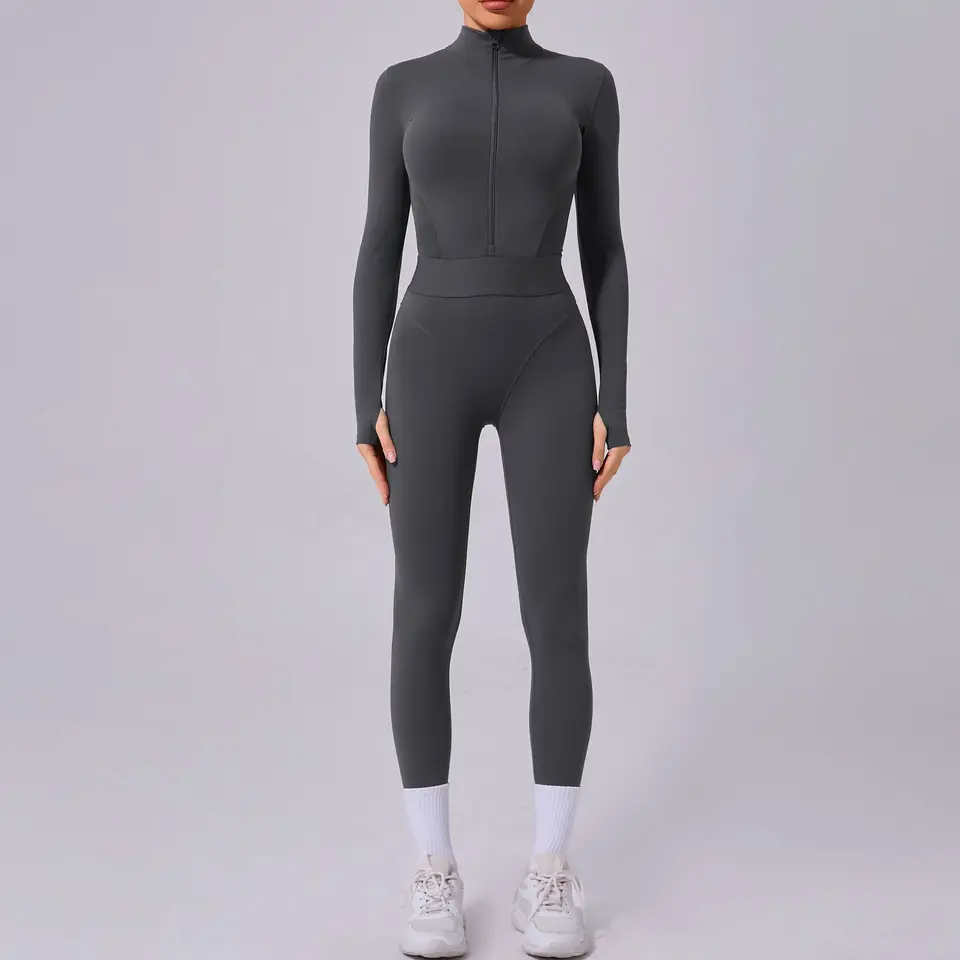 Cloud Sense Half Zips Yoga kombinéza Dvoj bočná sieť