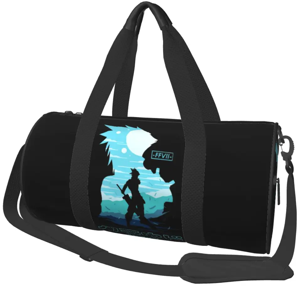 Cloud VII Final Fantasy 7 Gym Gym Bag Prenosné športové tašky Veľká kapacita cestovná kabelka Vintage fitness taška pre mužov