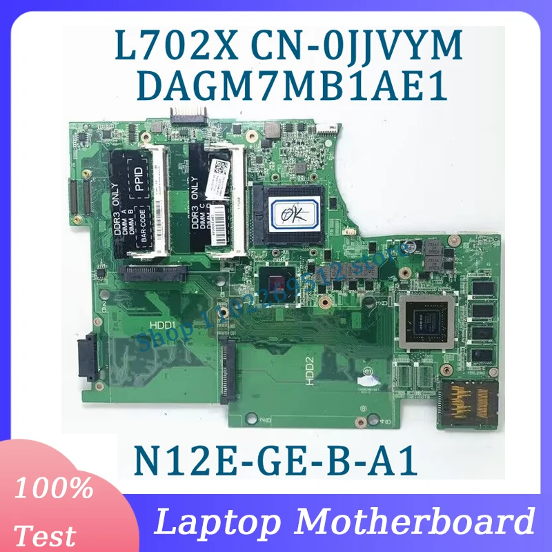 CN-0JJVYM 0JJVYM JJVYM hlavnej dosky DAGM7MB1AE1 pre Dell XPS L702x základná doska notebooku s N12E-GE-B-A1 SLJ4N 100% úplná testovaná dobrá testovaná