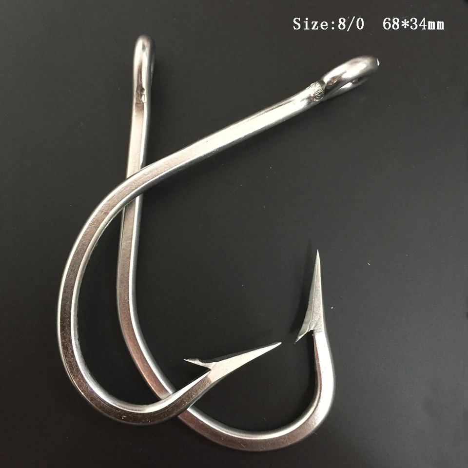 CN02 20ks 8/0 Mustad Fish Hook z nehrdzavejúcej ocele Fishing Hook Jigging Fishing Hák Big Game Rybolov háčik