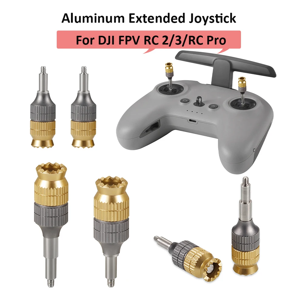 CNC hliník predĺžená joystick palcová palica Rocker pre diaľkové ovládanie DJI FPV 3/2/RC Pro Avata 2 Mavic 3 DRONOVÉ PRÍSLUŠENSTVO