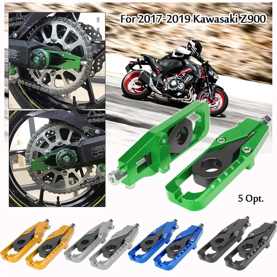 CNC hliníkový pravý ľavý reťazec Adfery Tensioner Catena Spool na 2017 2018 2019 2019 Kawasaki Z900 ZR900 Motocyklové príslušenstvo