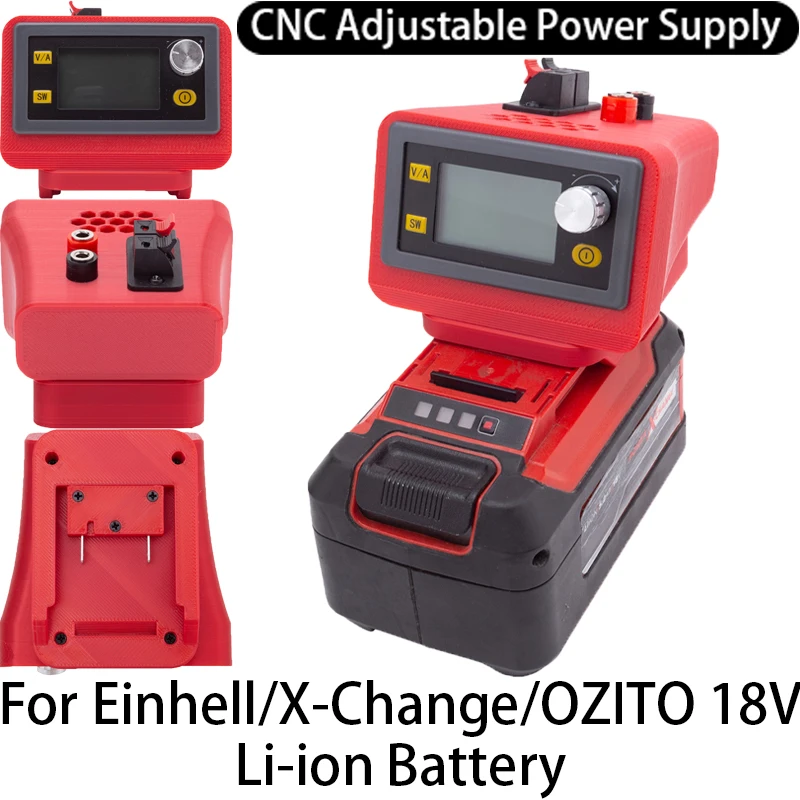 CNC nastaviteľný napájací zdroj pre Einhell/X-Change/Ozito 18V Li-Ion Battery Adapter Ovládanie napätia CNC nastaviteľné napájanie jednosmerného prúdu