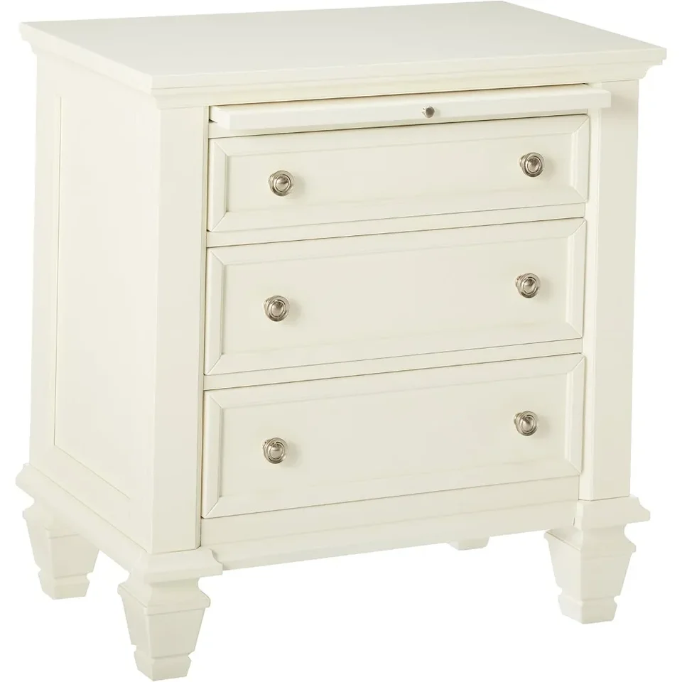 Coaster Furniture Sandy Beach Coastal 3 Zásuvka Nightstand Spálňa posteľná stolová zásuvka Service Service cmar cmar biele 20