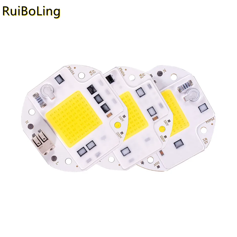 COB LED čip 20W 30W 50W Vykurovanie a chladenie bez vodiča Smart AC 220V povodňová žiarovka čip DIY Spotlight Liflight Lighlight.