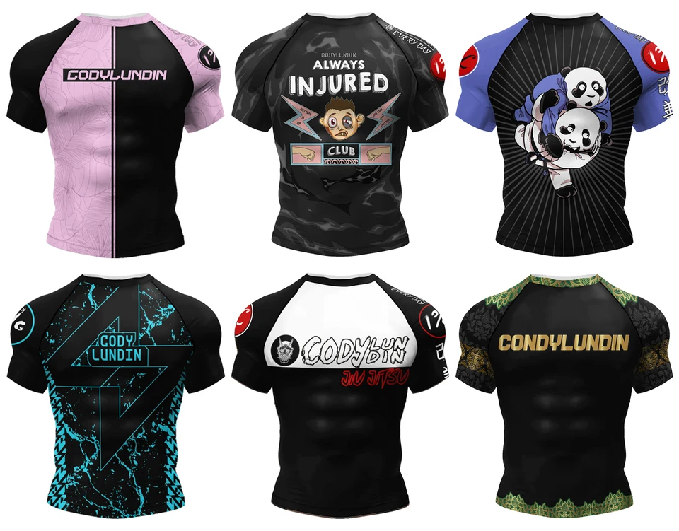 Cody Lundin Kimono Jiujitsu Man Rashguard Mma Bjj Brazil Blúzka pre mužov Kickboxing No Gi Muay Thai T tričko Custom Fight Clothing