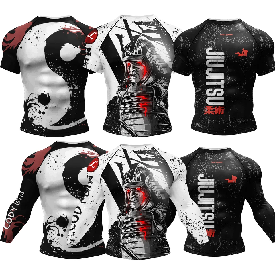 Cody Lundin UV Slnko ochrana tričko s dlhým rukávom Bjj Rashguard Sublimation Manto Jiujitsu Man Boxeo Tee No Gi Mma Gym oblečenie