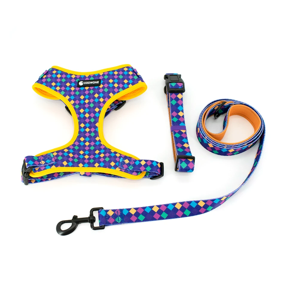 Collarlogo nastaviteľný domáci obojok odolný voči mäkkému kreatívnemu neónovému dizajnu LEASH neoprén čalúnené postrojové hovno vrecko Dávk
