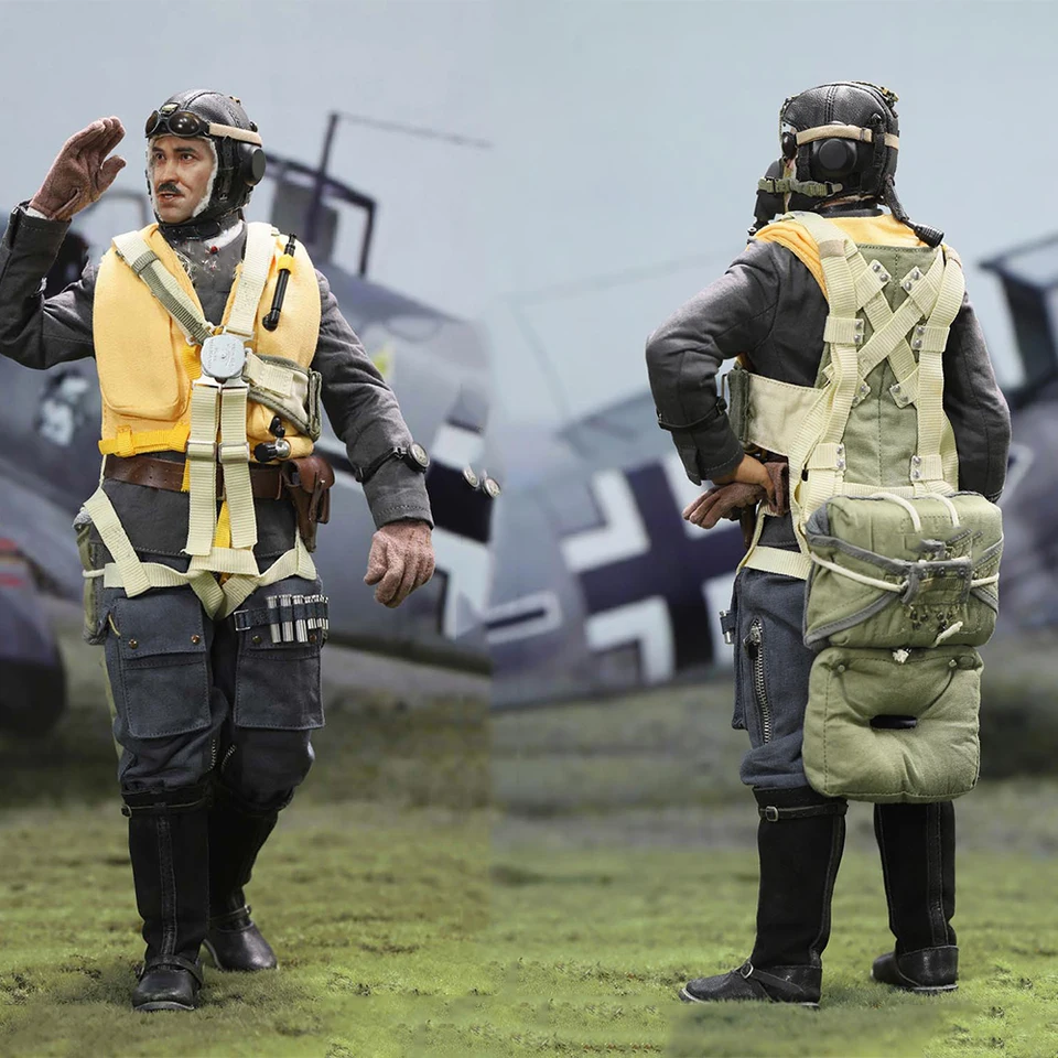 Collectible urobil D80165 1/6 Super Pilot Adolf Galland Mužský vojak s plnou sadou s letovým vybavením 12 