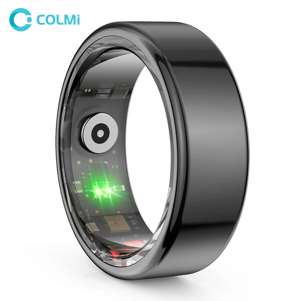 Colmi R02 Smart Ring Vojenský stupeň titánovej oceľovej škrupiny Monitorovanie zdravia IP68 a 3ATM Vodáodné režimy viacerých športov