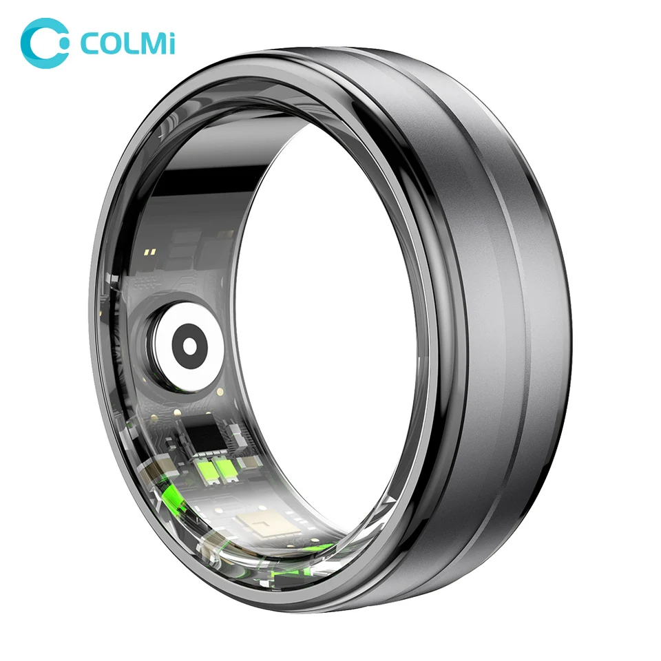 Colmi R06 Smart Ring Men Ženy, srdcový rytmus a monitor kyslíka v krvi, vodotesný IP68 a 5ATM, viacerý športový režim