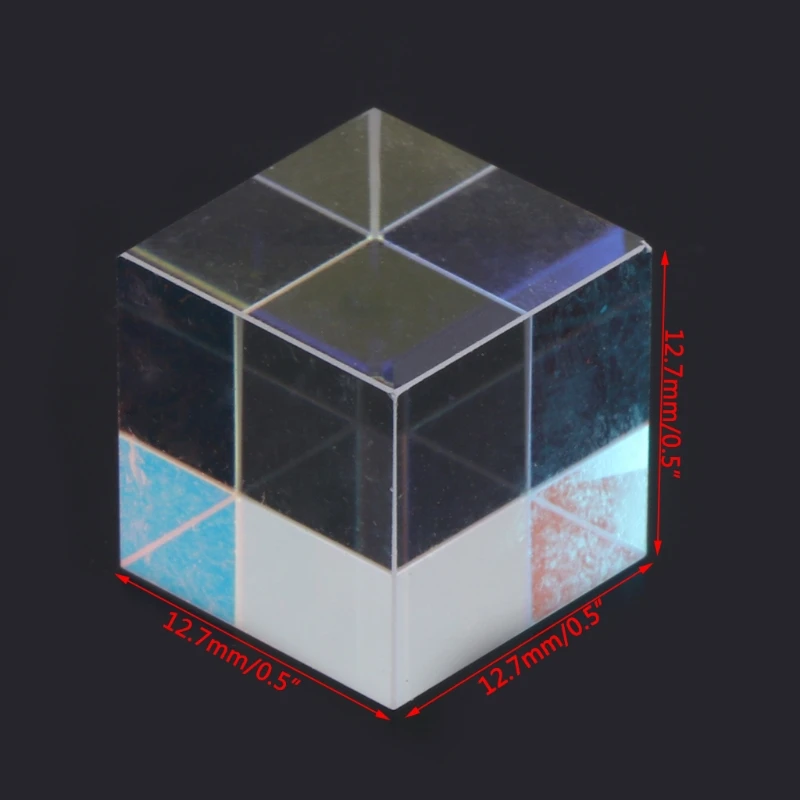 Color Cube Crystal Glass Cube RGB Disperzia Prism Multicolor Toy Diode 5W