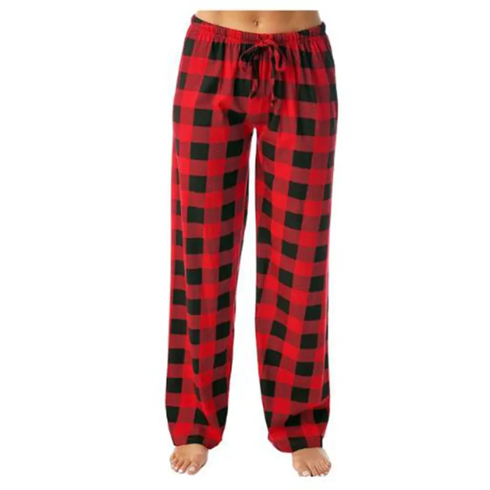 Combhasaki Womens y2k vianočné pyžama nohavice klasické byvolie piding tlače Elastic Elastic pás spánok Loungewear dlhé nohavice