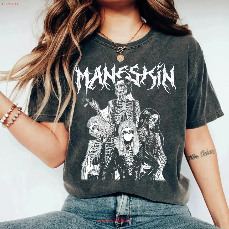 Comfort Color Måneskin Tour 2023 košeľu Maneskin T Fanúšikovia Rock Band pre dlhé alebo krátke rukávy