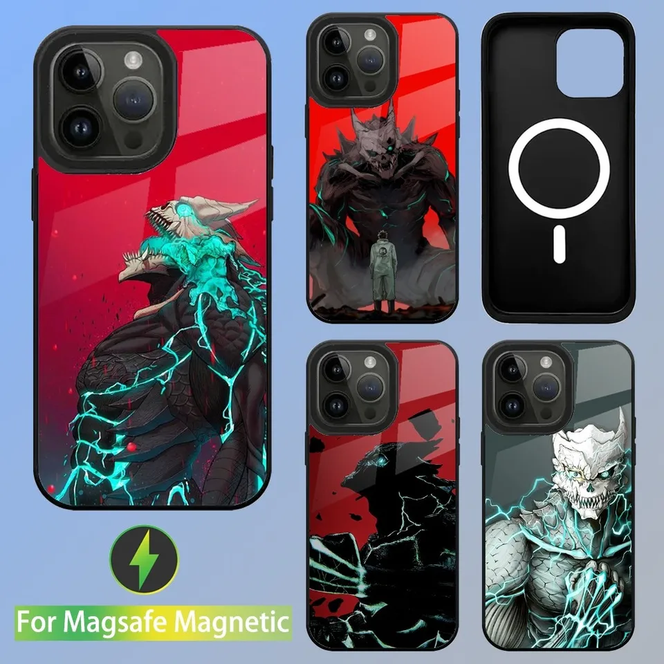 Comics Kaiju č. 8 Puzdro na telefón pre iPhone 15,14,13,12,11, Plus, Pro, Max Mini Magsafe Magnetic Wireless Nabíjanie