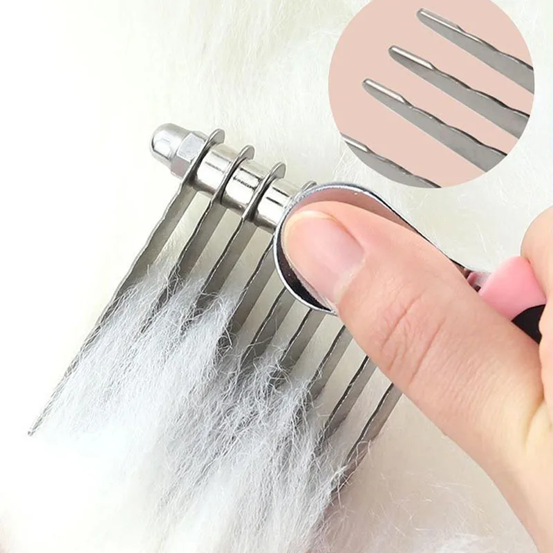 COMP COM Pet Grooming Tools Tools Dog Rake Comp Pet kefka z nehrdzavejúce