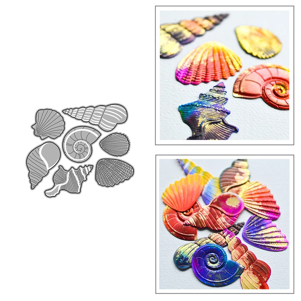 Conch Shell Frame Metal Cutting Dies for DIY Scrapbook Album Album Decoration Crafts Remesenie 2023 NOVÉ DIE