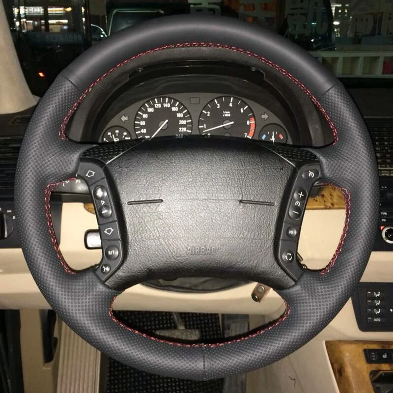 Conly Original kožený kryt volantu volantu pre BMW E46 318i X5 E53 325I E39