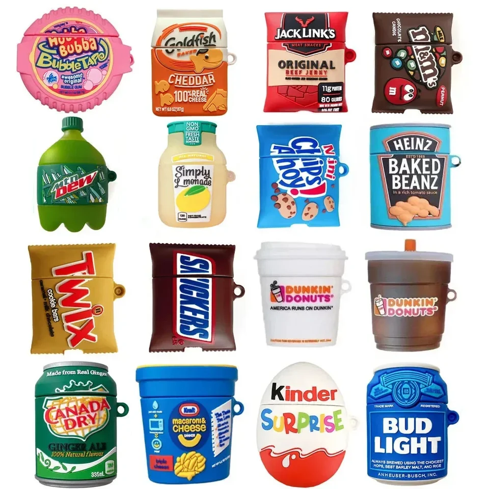 Cookies bublinovej ďasien pre AirPods Pro 2 puzdro čokoládové slúchadlá Mäkký silikón pre Airpods 4 3 2 puzdro pre AirPods 2 krabicový kryt