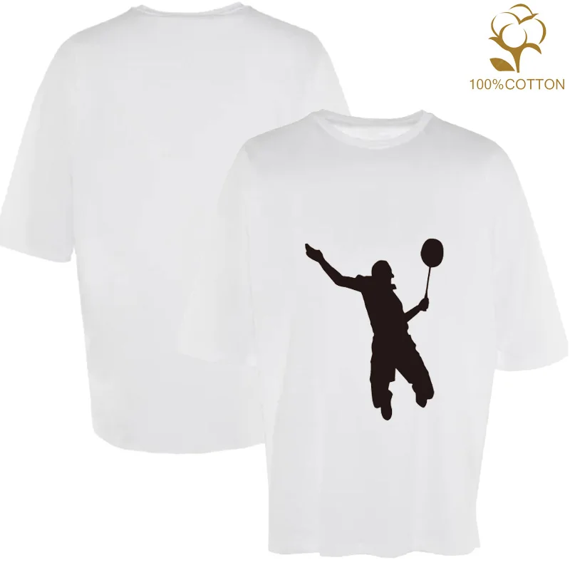 Cool Badminton for Men Women Dámske Shuttlecock Sports Team Player Tričko Cotton Streetwear Grafické tričká Camisas ropa hombre