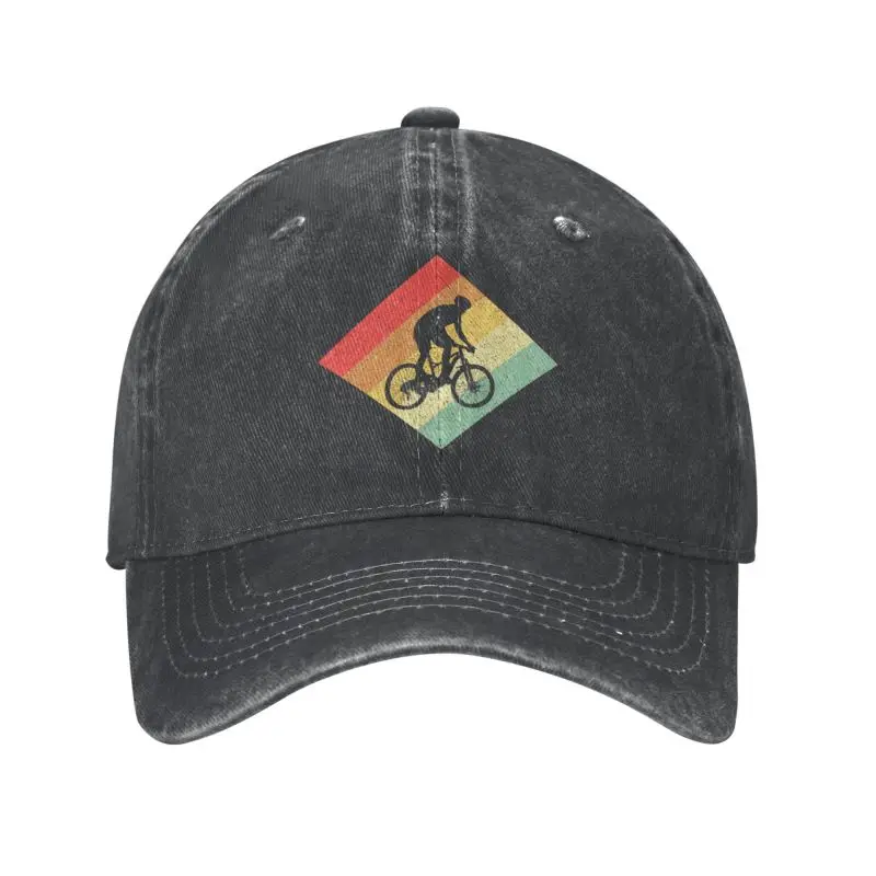 Cool bavlnená retro vinobranie 80. rokov 20. storočia Baseball Personalizovaný nastaviteľný darček unisex MTB Bike Darček pre horské cyklistické klobúky