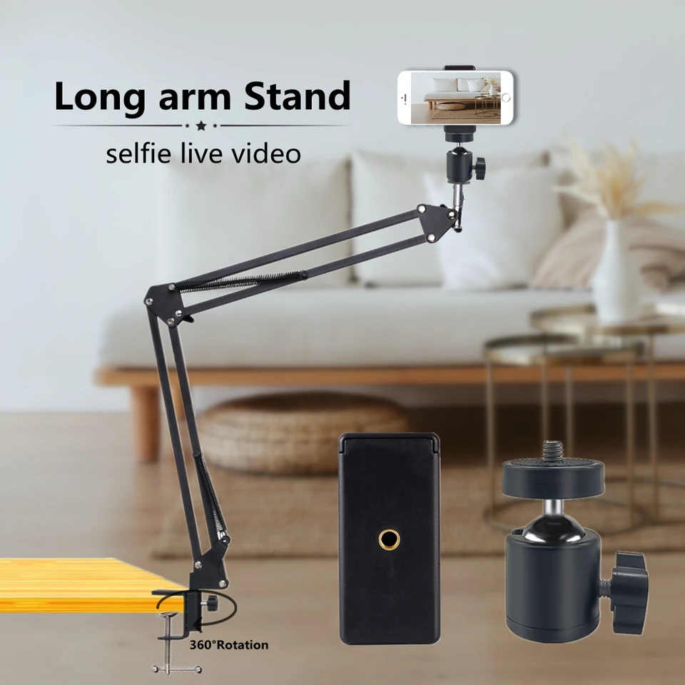 Cool Dier New Phone Camera Camera Table Table Set Fotografia nastaviteľná s držiakom telefónu pre Nikon pre LED Ring Light