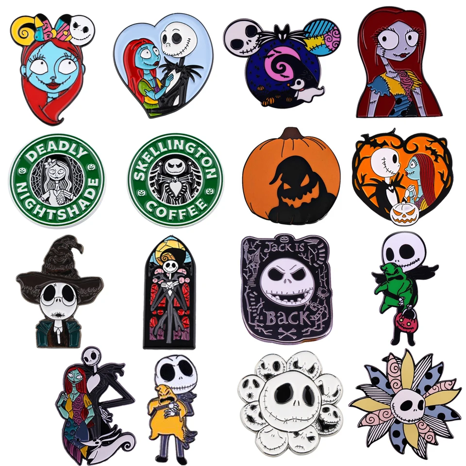 Cool Enamel Broot Halloween Horror Pins Collection Collection Batoh Batoh klošné odznaky módne šperky doplnky Festival darčeky