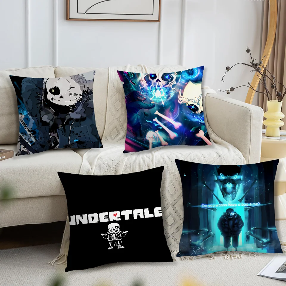 Cool Game Undertale Sans Cushion Cover pre spálňu kaviareň Izba a obývacia izba pohovka dekoratívne vankúš