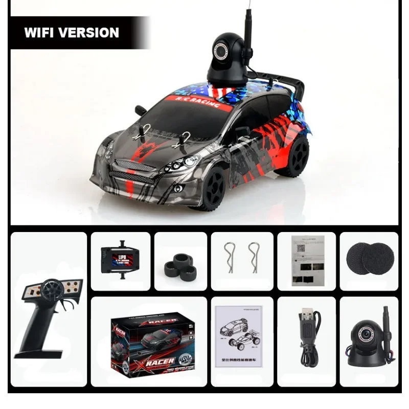 Cool Stuff RC Crawler Darček-1: 24 Mini RC Cars, hračka na diaľkové ovládanie, vysokorýchlostné RC Drift Car WiFi HD Camera, nálepka Kawaii