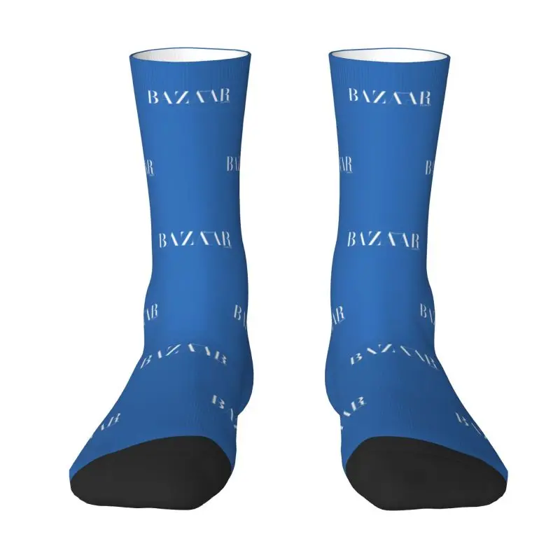 Cool tlač Harper's of Bazaars ponožky pre ženy Men Muži pružné letné jesenné zimné ponožky