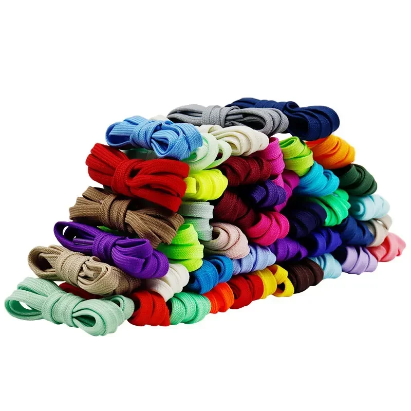 CoolString Canvas Shoelace duté dvojitý 0,7 cm ploché modré fialové topánky Plošné farebné obyčajné topánky pre náramok tenisky