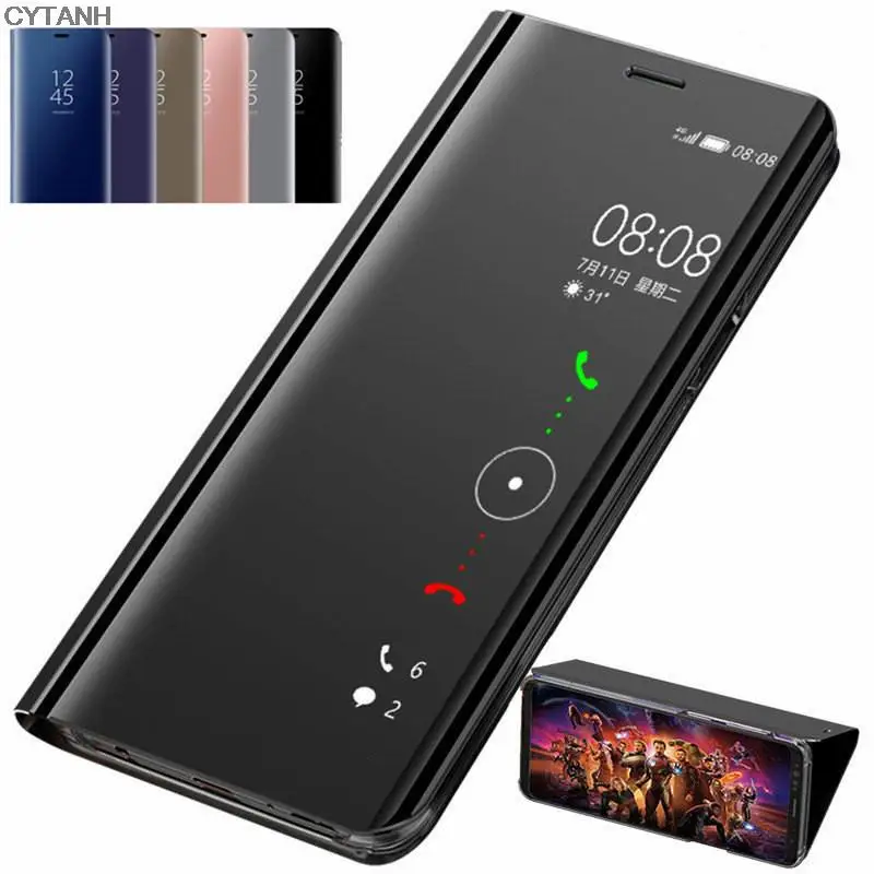 Coque Case Smart Mirror Flip Case pre iPhone 16 15 14 13 12 Pro Max iPhone16 Plus iPhone15Pro Stand Book Coque Fundas