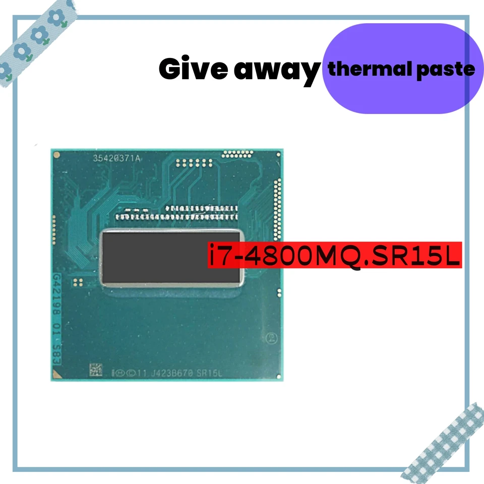 Core i7-4800MQ i7 4800MQ SR15L 2,7 GHz použité štvorjadrové osem-jadrové CPU 6M 47W soket G3 / RPGA946B