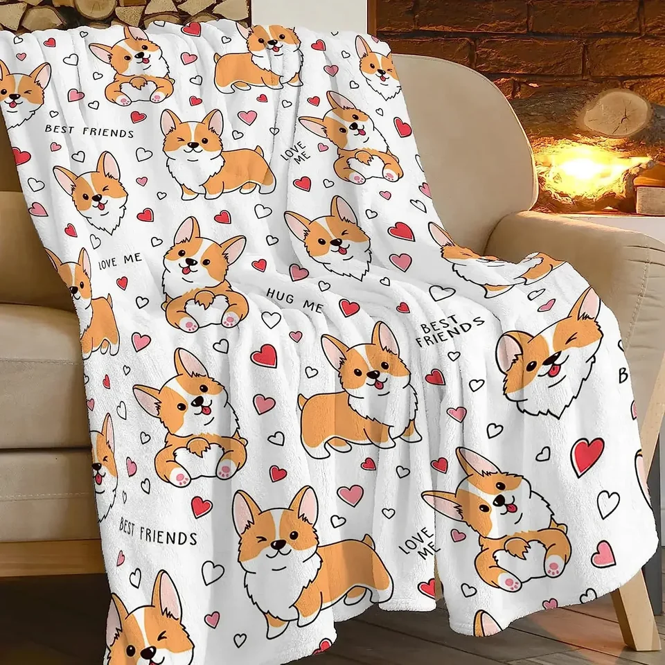 Corgi prikrývka roztomilý maznáčik psov corgi prikrývky