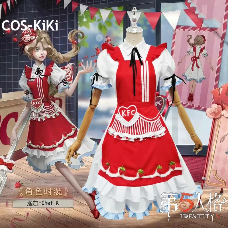 Cos-kiki anime Identita v Grace Naiad Chef K Game Suit Cosplay kostým krásne slúžky šaty Halloween Party rola hre outfit Ženy