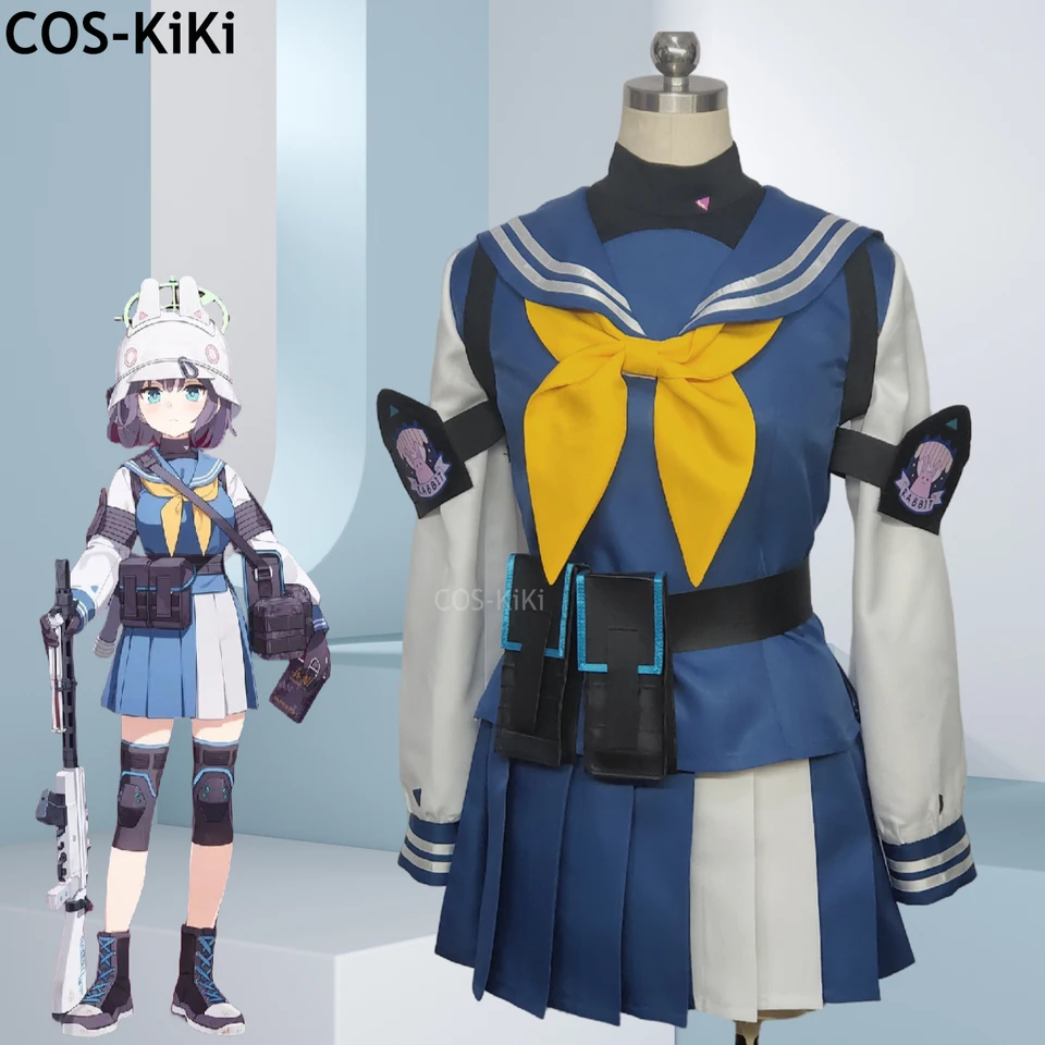 Cos-Kiki Blue Archív Sorai Saki Sail Suit Lovely Rabbit Team Uniform Cosplay kostým Halloween Party Road Hra