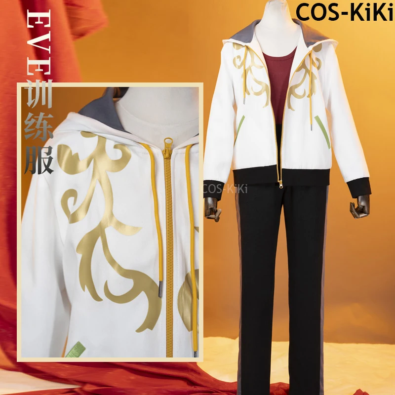 Cos-Kiki Ensemble Stars 2 Eve Sazanami Jun/Tomoe Hiyori Training Clowess Fľaša uniforma Cosplay kostým Halloween Party Outfit