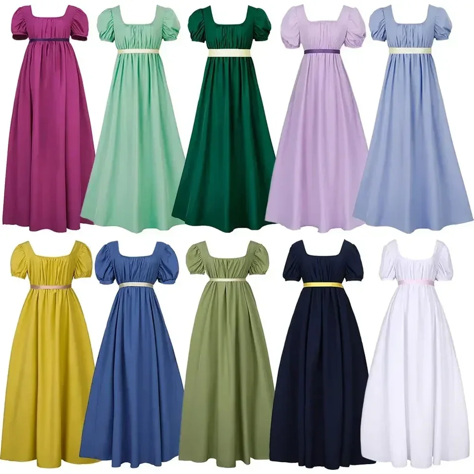 Cos LongUette Princess Ball Dresses Chamise Ženy Viktoriánske šaty Regency Stredoveké šaty Bridgerton kostým