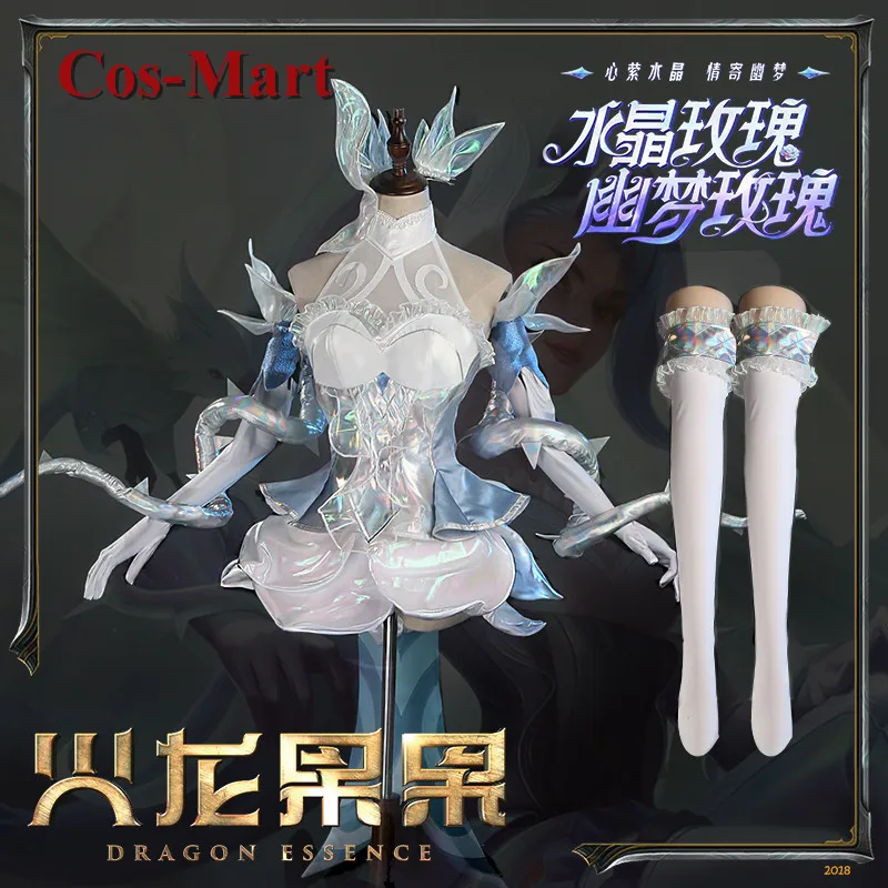 Cos-Mart Game lol Zyra/Rise of the Thorns Cosplay kostým na Valentína Crystal Roses Dress Activity Party Play Play