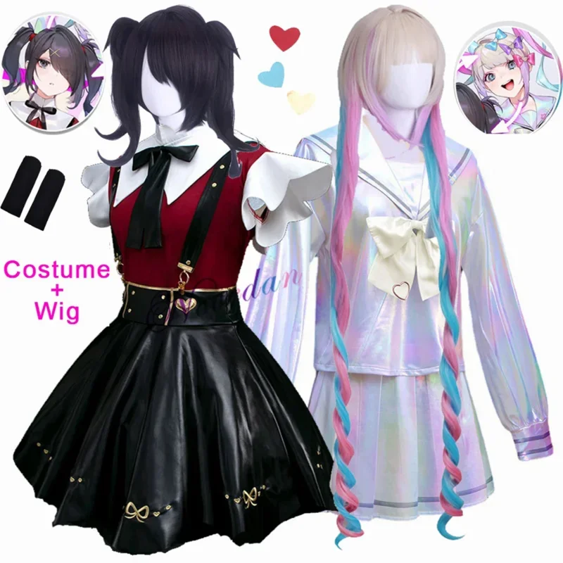 Cosdea Needy Girl Girl predávkovanie cosplay kostým parochňou topánky Anime jk uniforma kožená sukňa sada priepasť Kangel ame chan cosplay costu