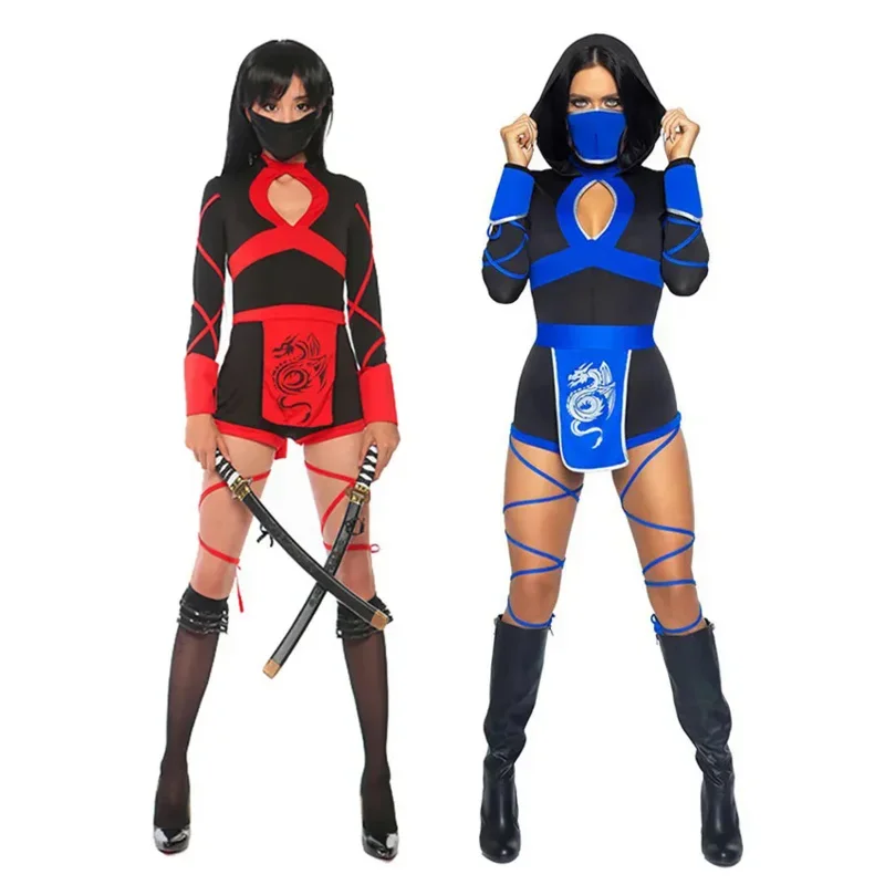 Cosdea Sexy Dragon ninja kostým pre ženy maskovanie dospelých cosplay anime halloween kostým japonský ninja samurai kendo superhrdina