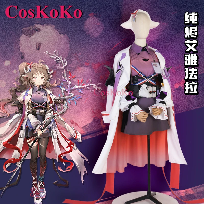 Coskoko eyjafjalla cosplay hra Arknights kostým Pure Ember Skin Sweet Krásne šaty Halloween Carnival Party role Play